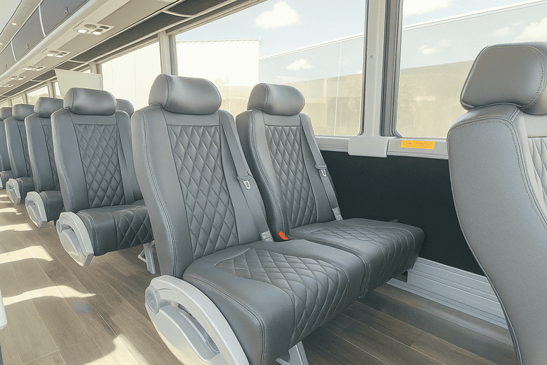 interior of Charter Bus Rental Pflugerville charter bus